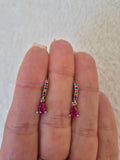 Boucles d'oreilles strass multicolores