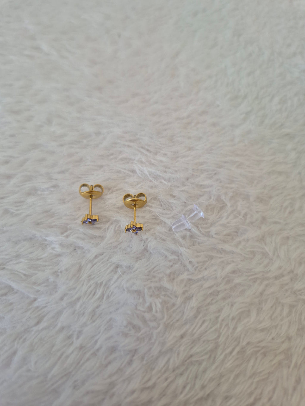 Boucles d'oreilles strass violets