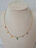Collier pierres multicolores