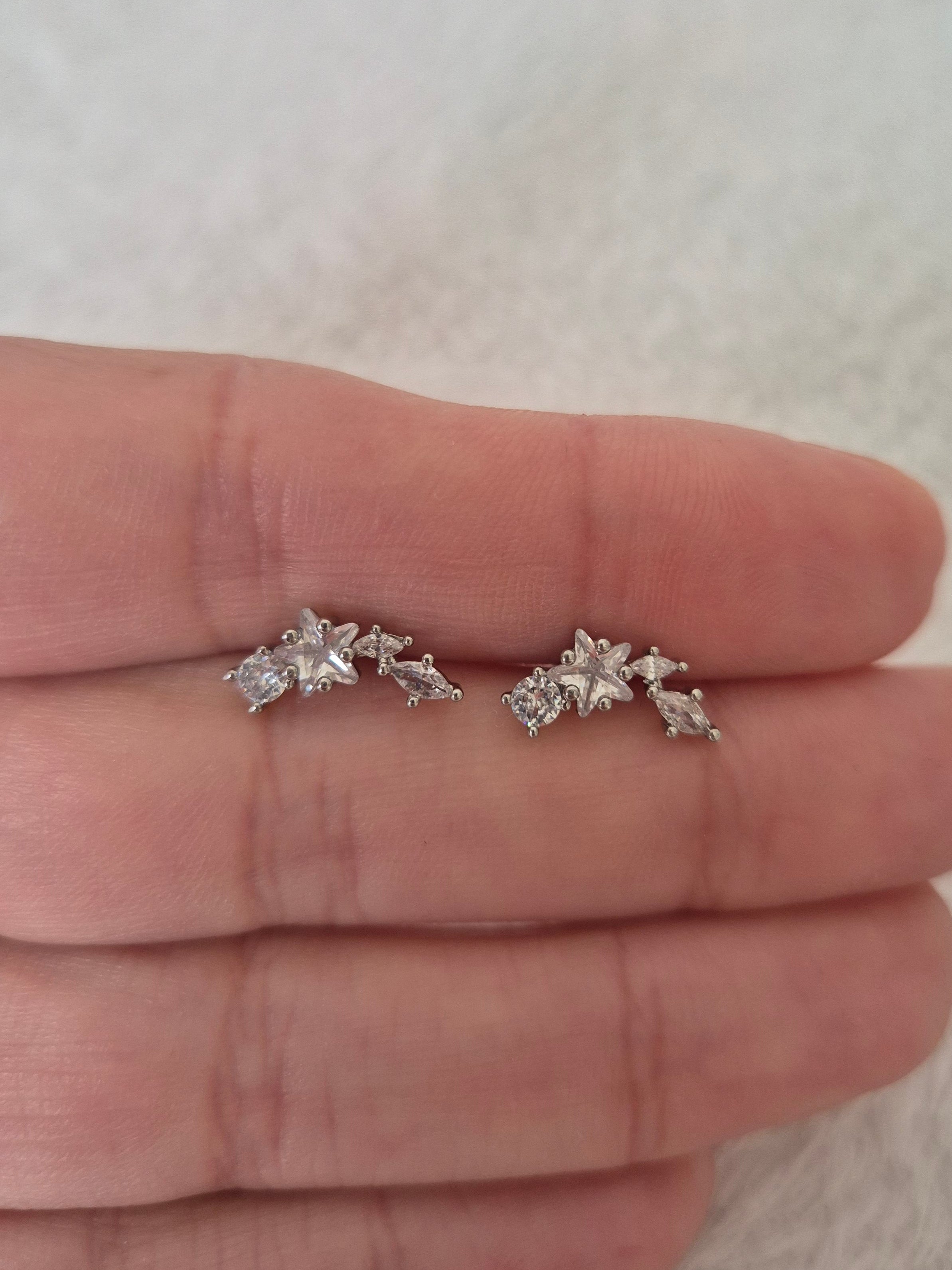 Boucles d'oreilles strass étoile