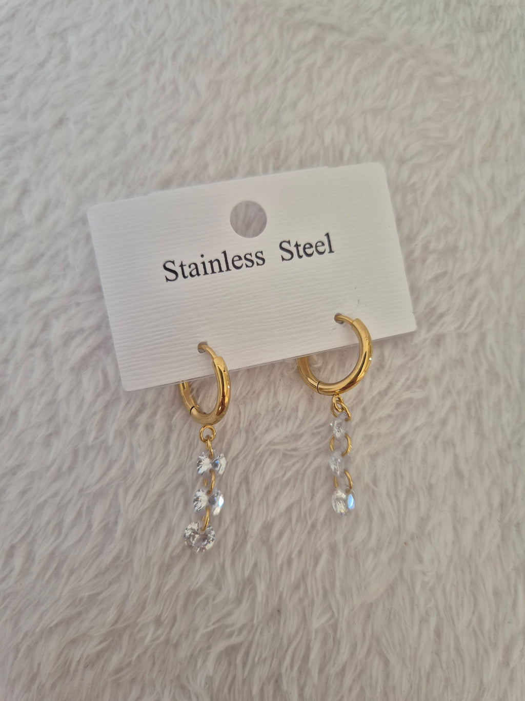 Boucles d'oreilles strass diamants