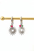 Boucles d'oreilles cœurs soleils
