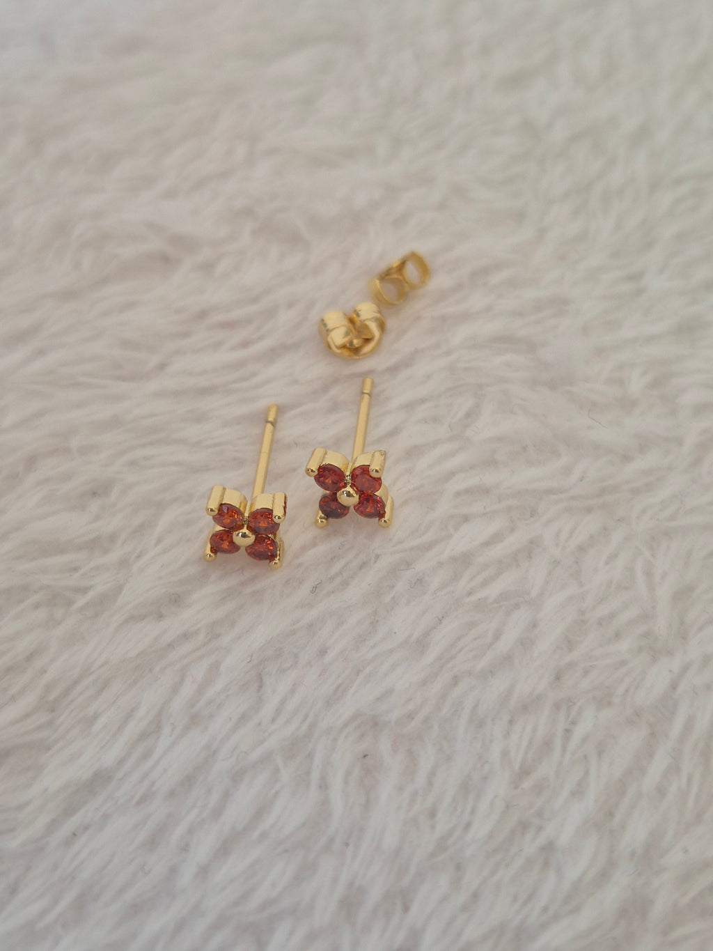Boucles d'oreilles strass oranges
