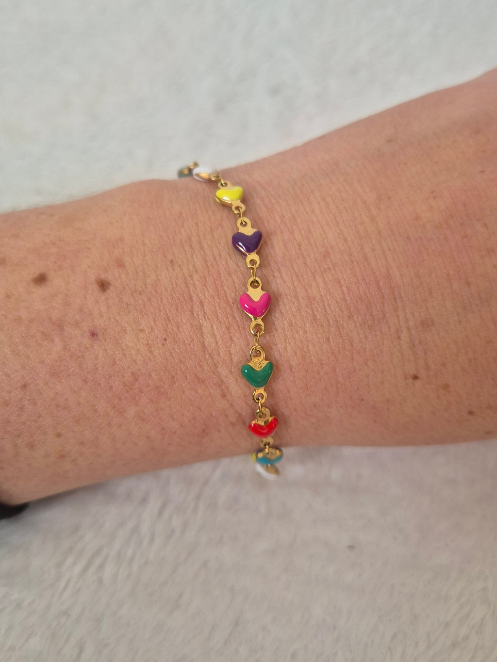 Bracelet cœurs multicolores