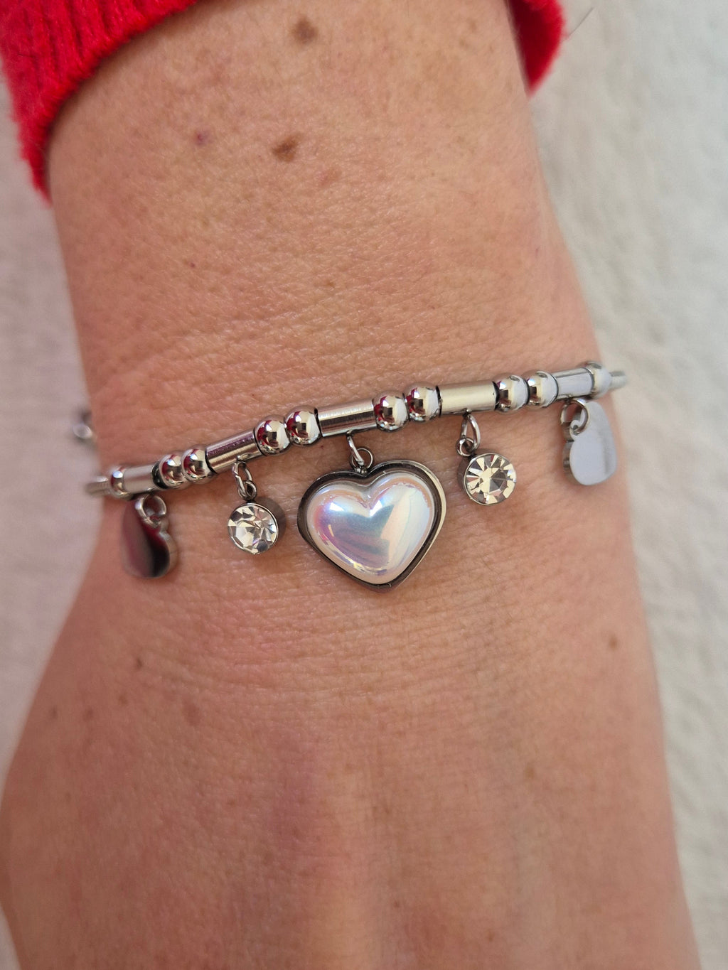 Bracelet breloques cœurs