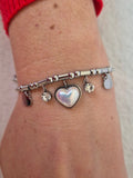 Bracelet breloques cœurs
