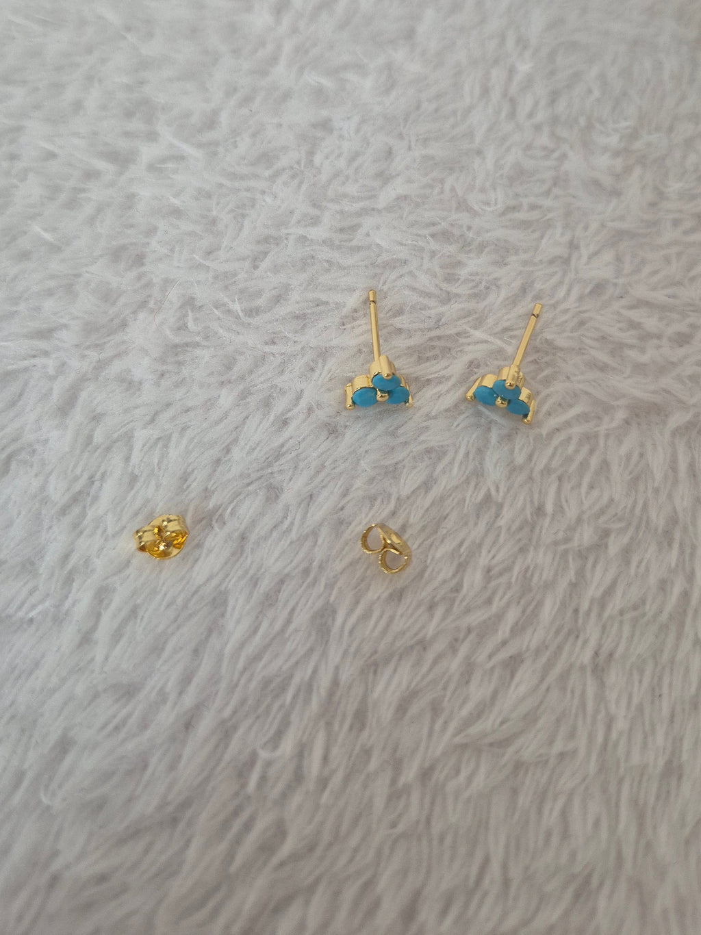 Boucles d'oreilles strass bleus