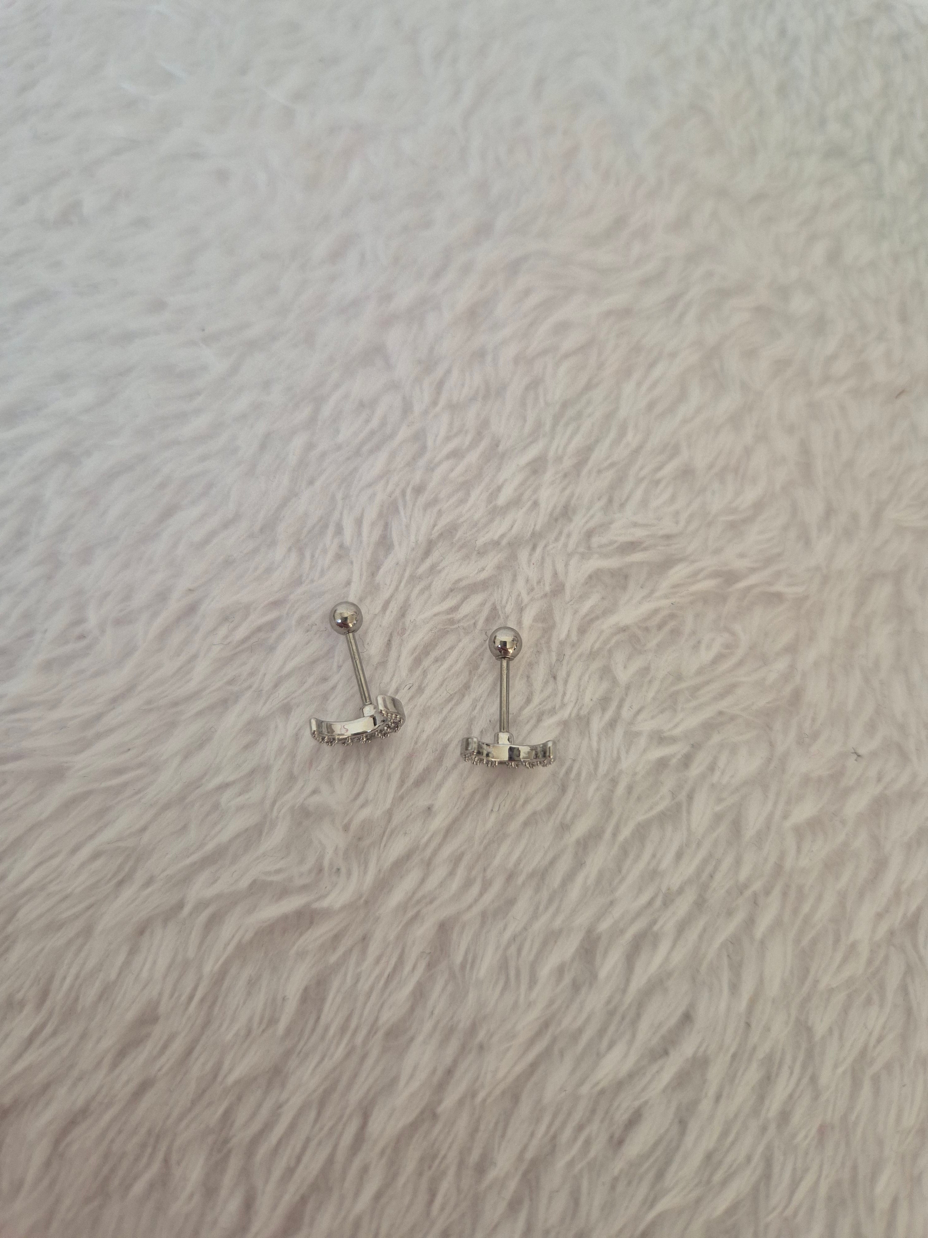 Boucles d'oreilles lunes strass