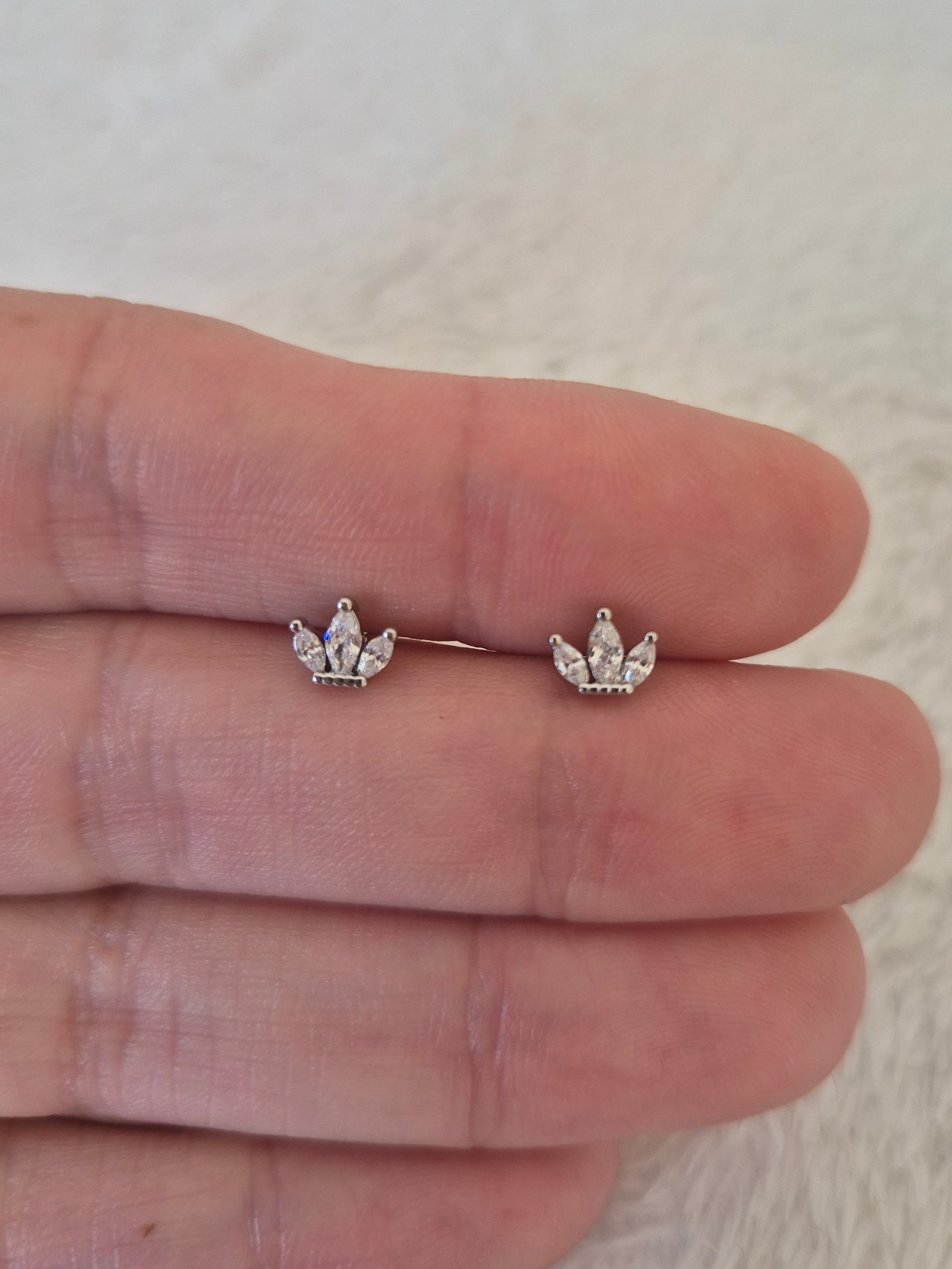 Boucles d'oreilles 3 strass