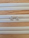 Boucles d'oreilles fleurs strass