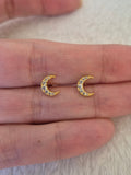 Boucles d'oreilles lunes strass