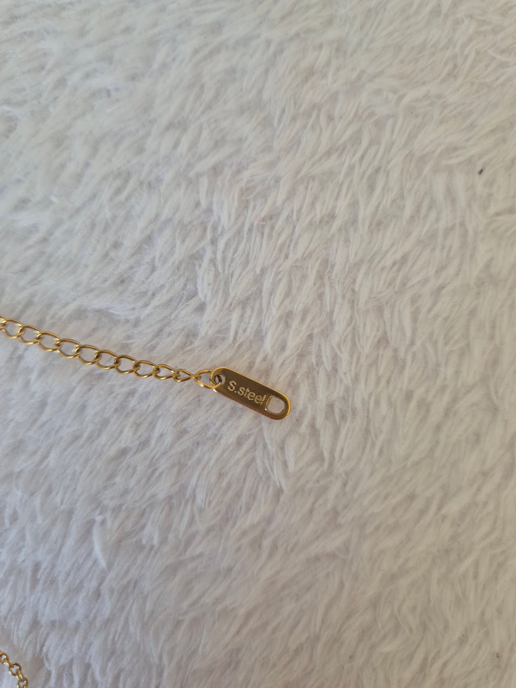 Collier Y maille marine