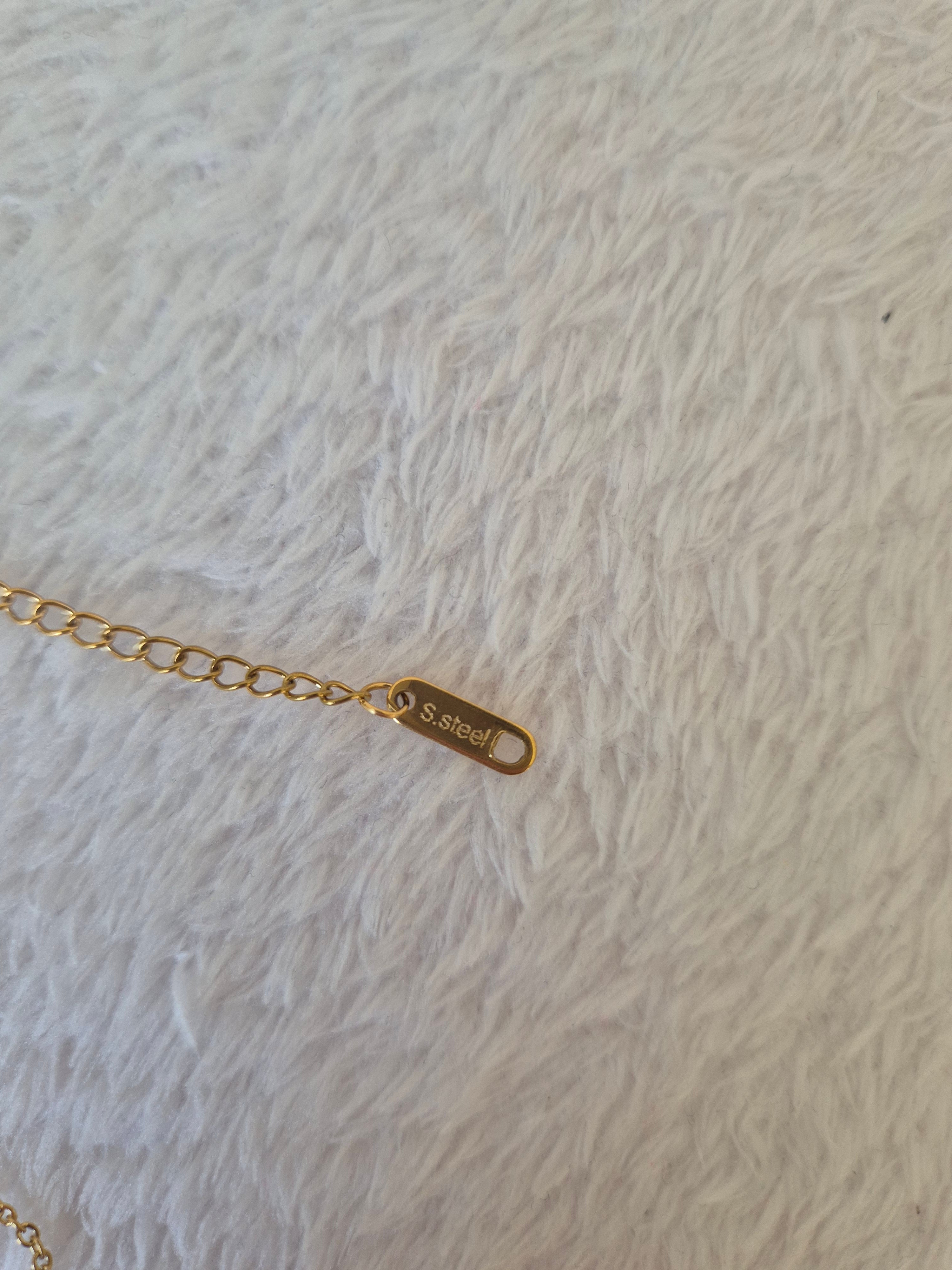 Collier Y maille marine
