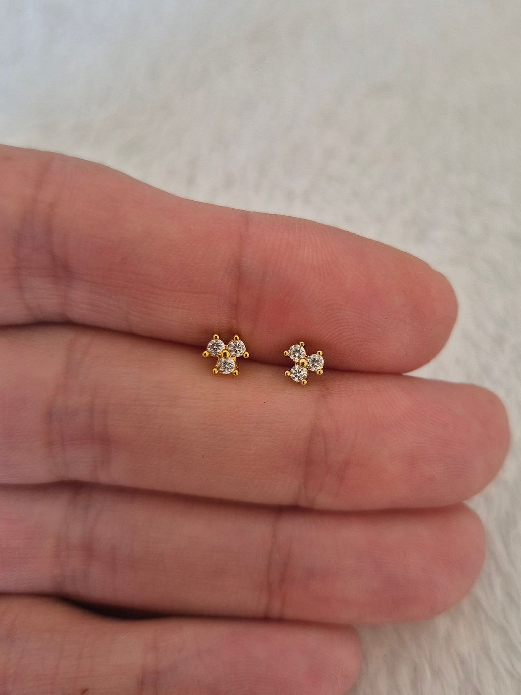 Boucles d'oreilles 3 strass
