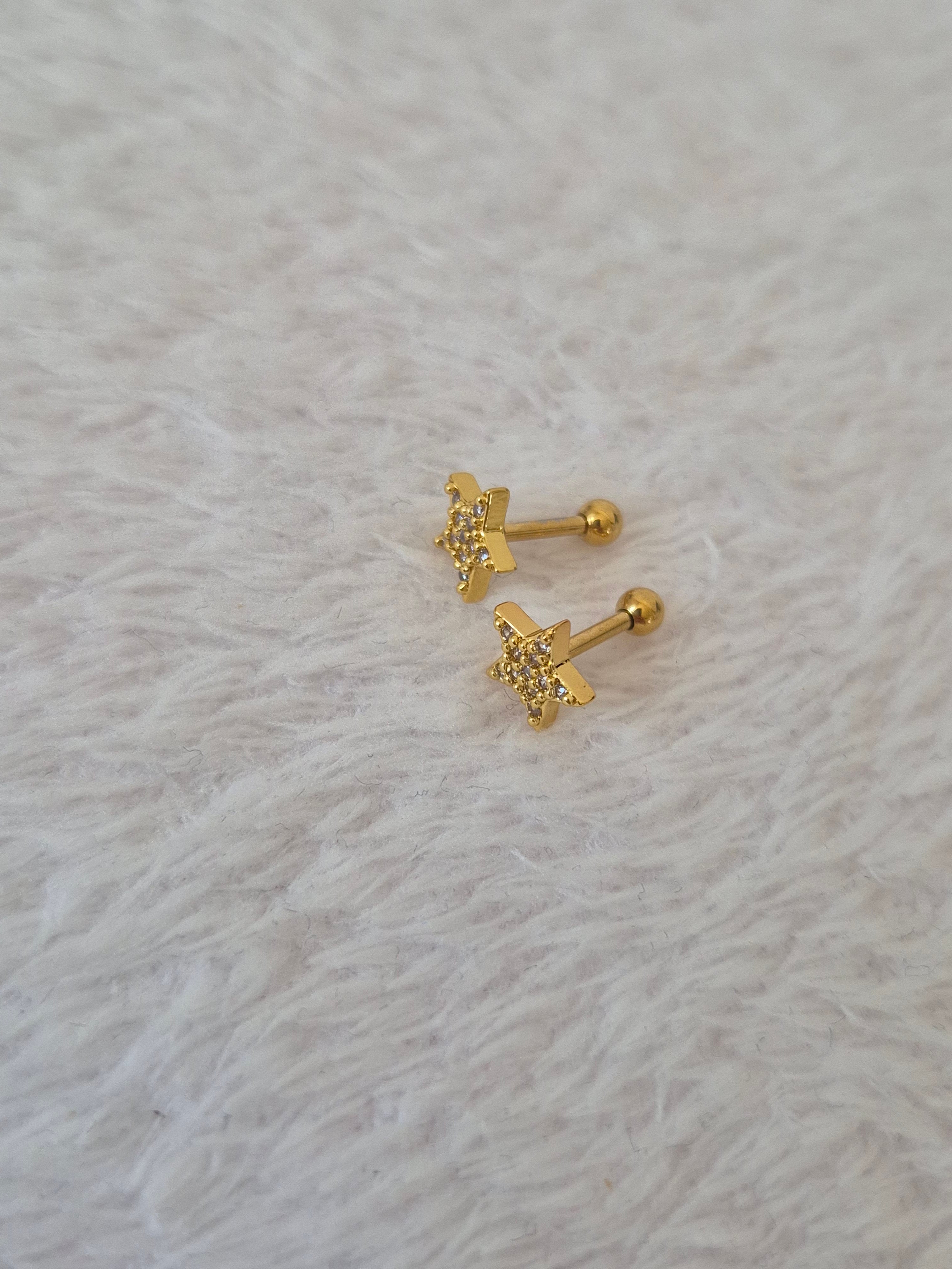 Boucles d'oreilles étoiles strass