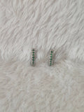 Boucles d'oreilles strass verts