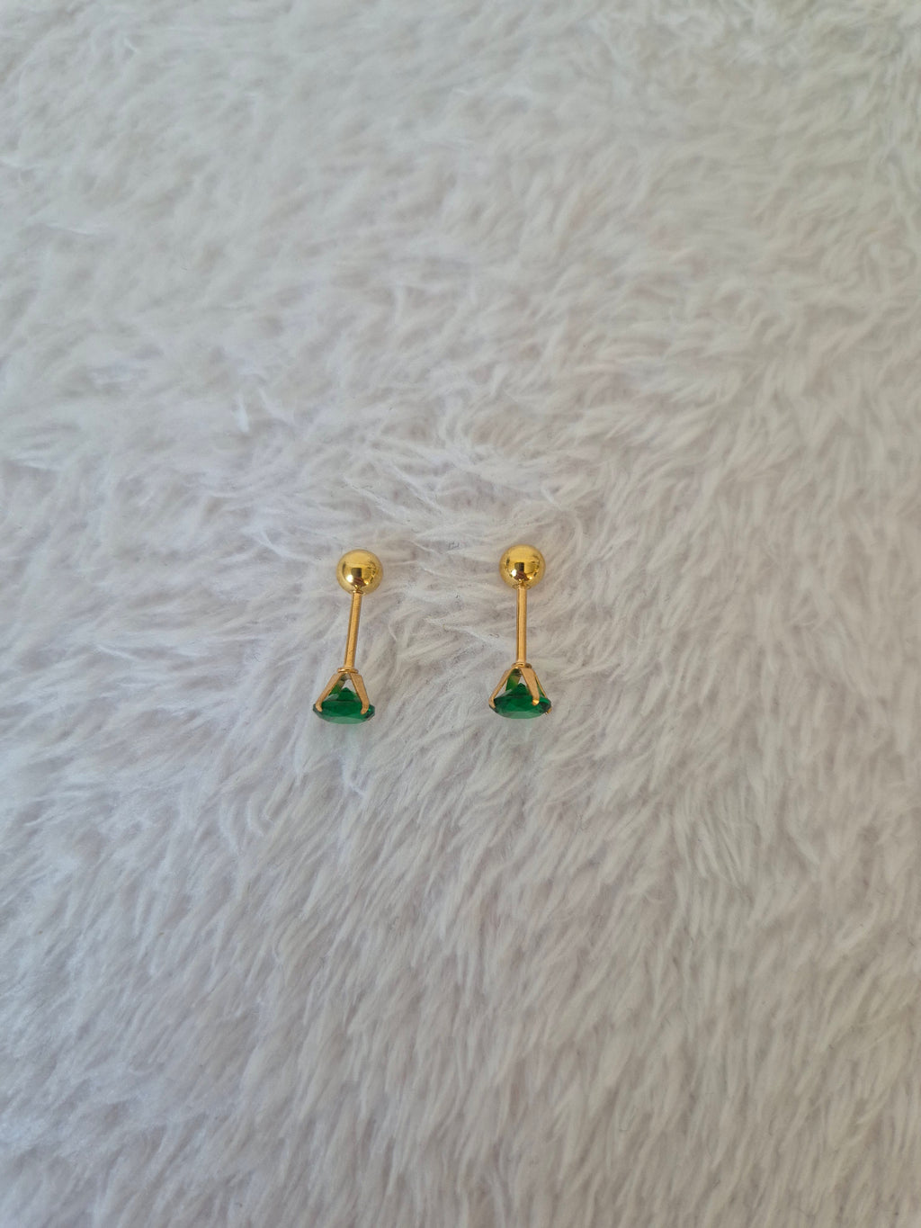 Boucles d'oreilles strass verts