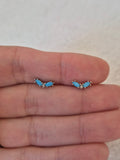 Boucles d'oreilles bleues