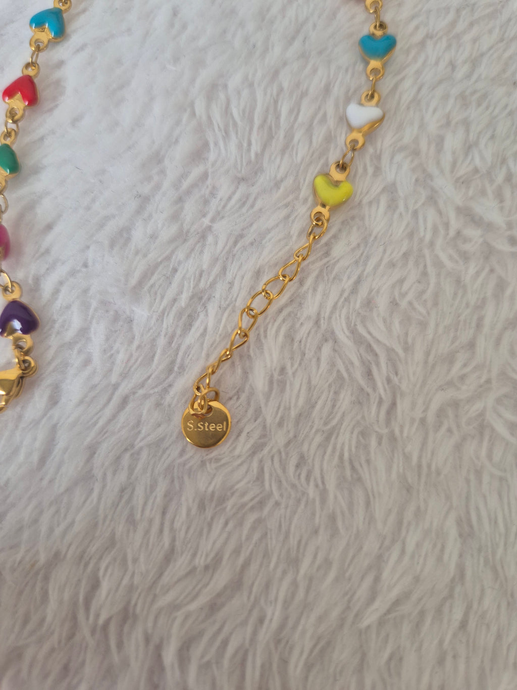 Bracelet cœurs multicolores