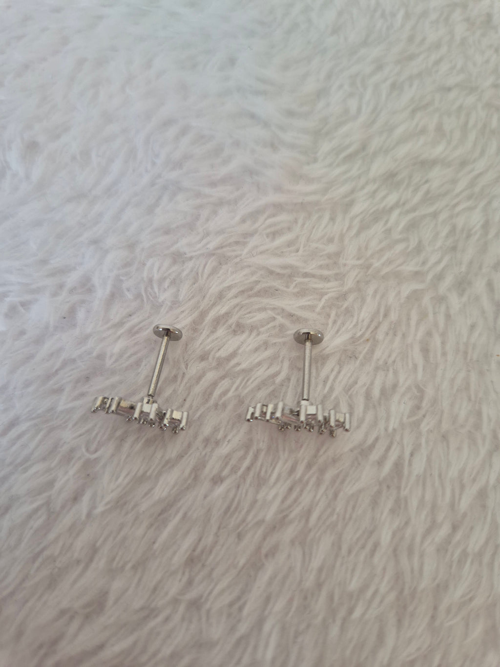 Boucles d'oreilles strass Rectangulaires