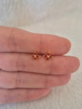 Boucles d'oreilles strass oranges