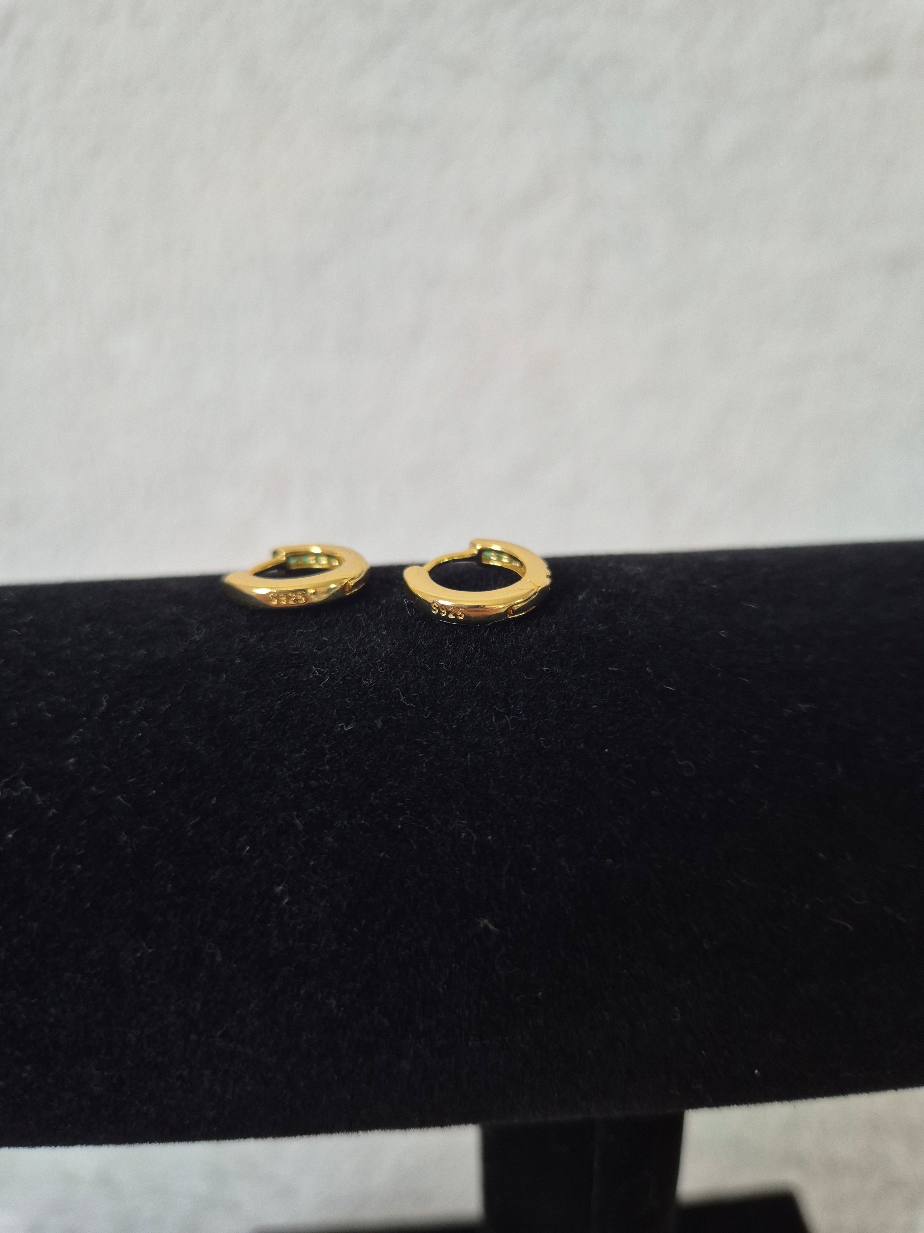 Mini créoles strass verts