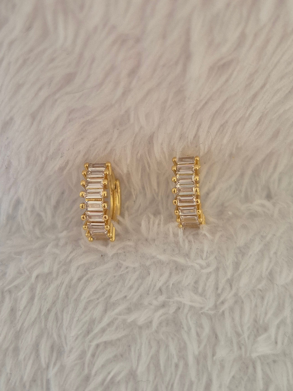 Boucles d'oreilles strass rectangulaires