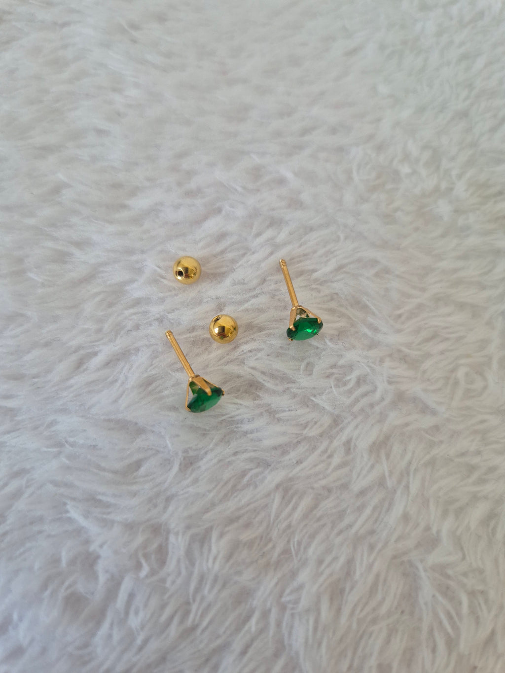 Boucles d'oreilles strass verts