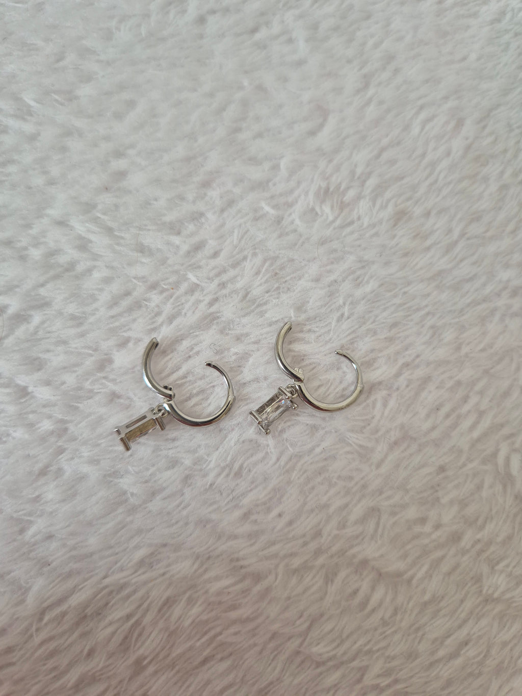 Boucles d'oreilles strass rectangulaires