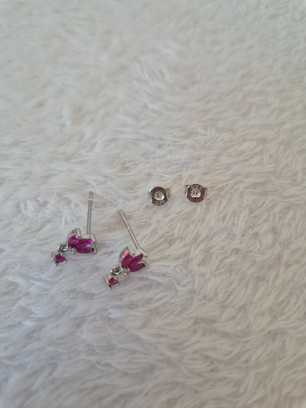 Boucles d'oreilles strass fuschia