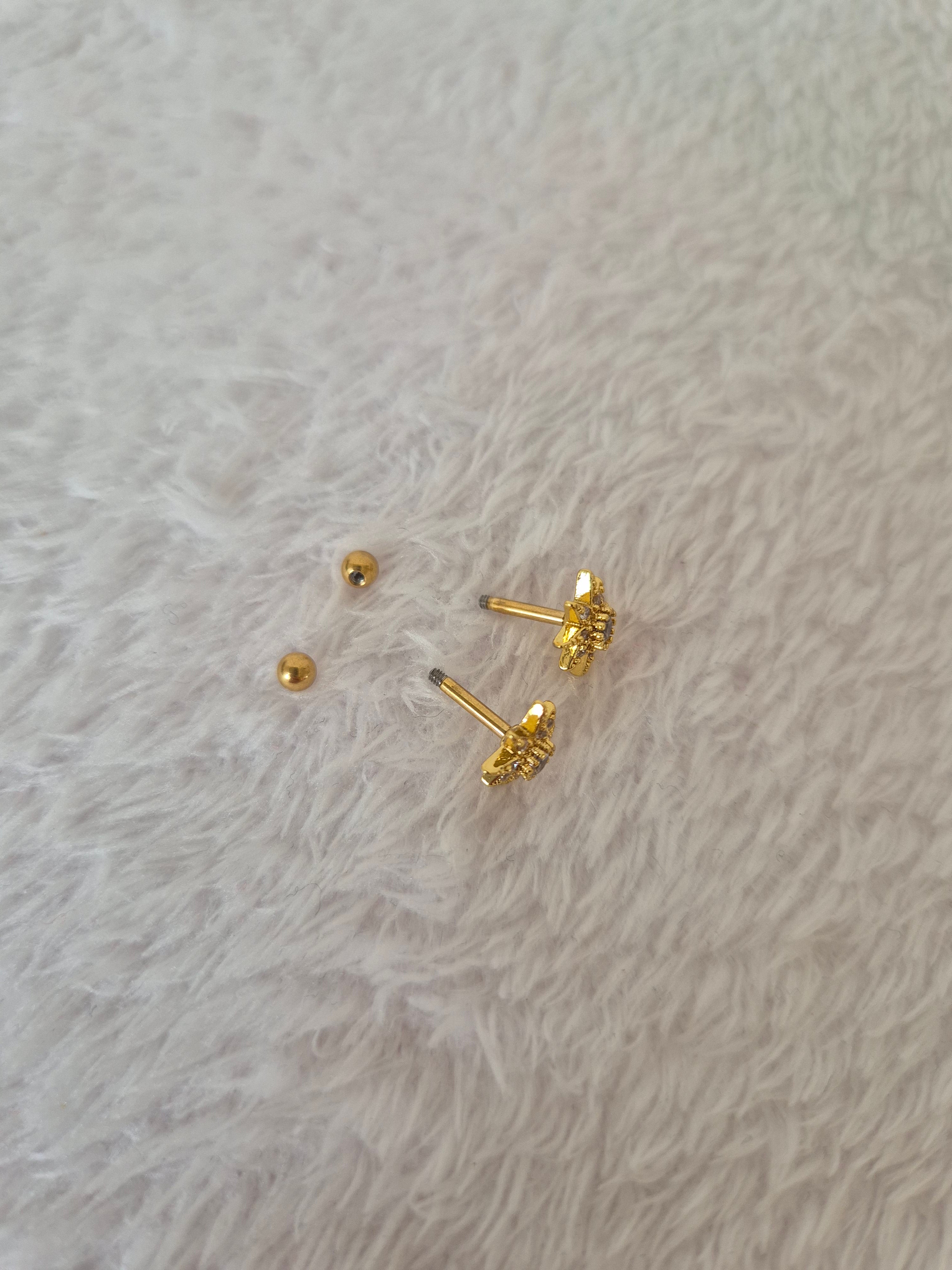 Boucles d'oreilles étoiles et strass