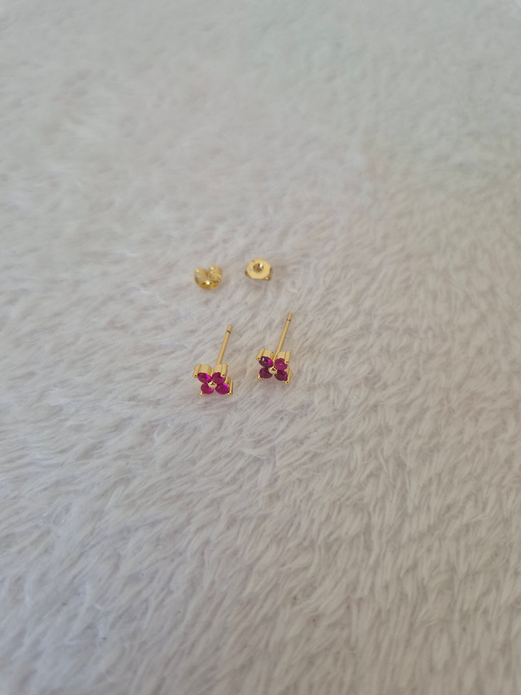 Boucles d'oreilles strass fuschia
