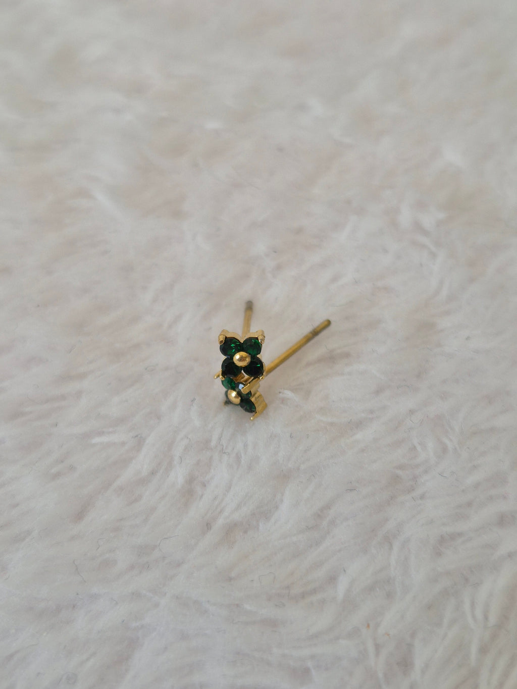 Boucles d'oreilles strass verts