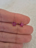 Boucles d'oreilles étoiles fuschia