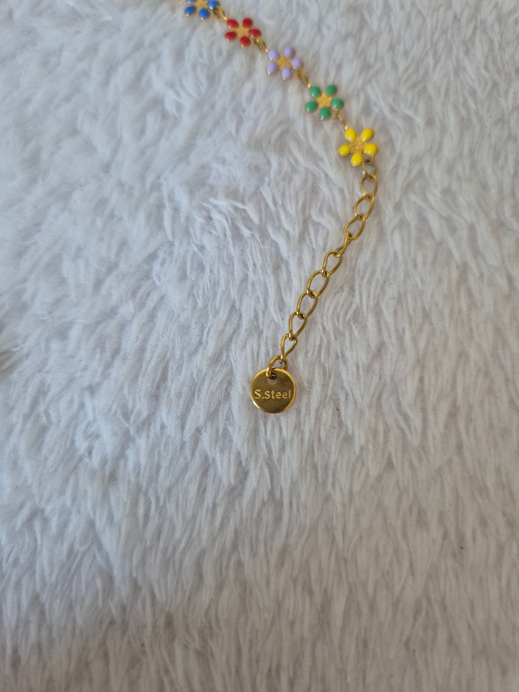 Bracelet fleurs multicolores