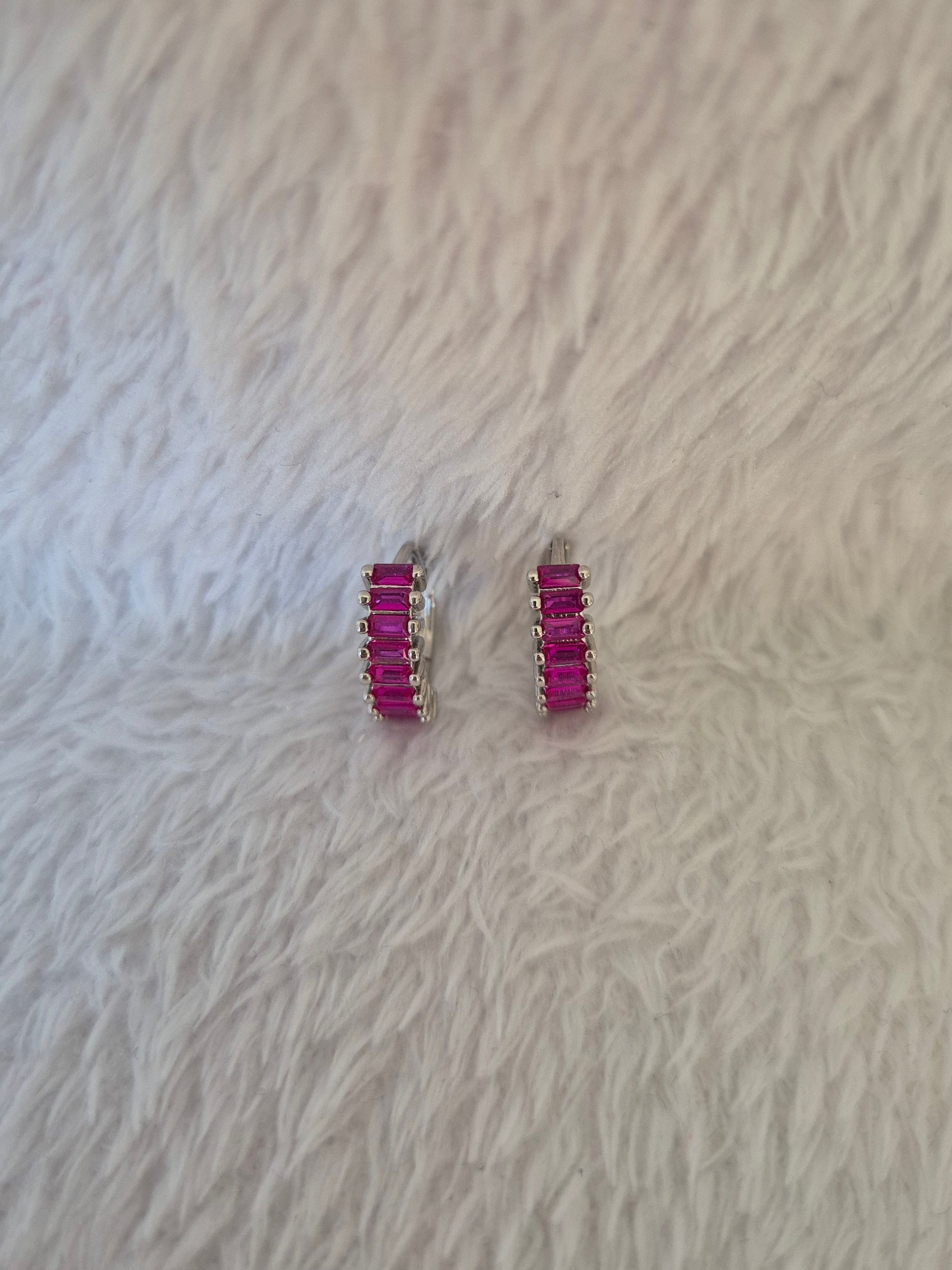 Boucles d'oreilles fuschia