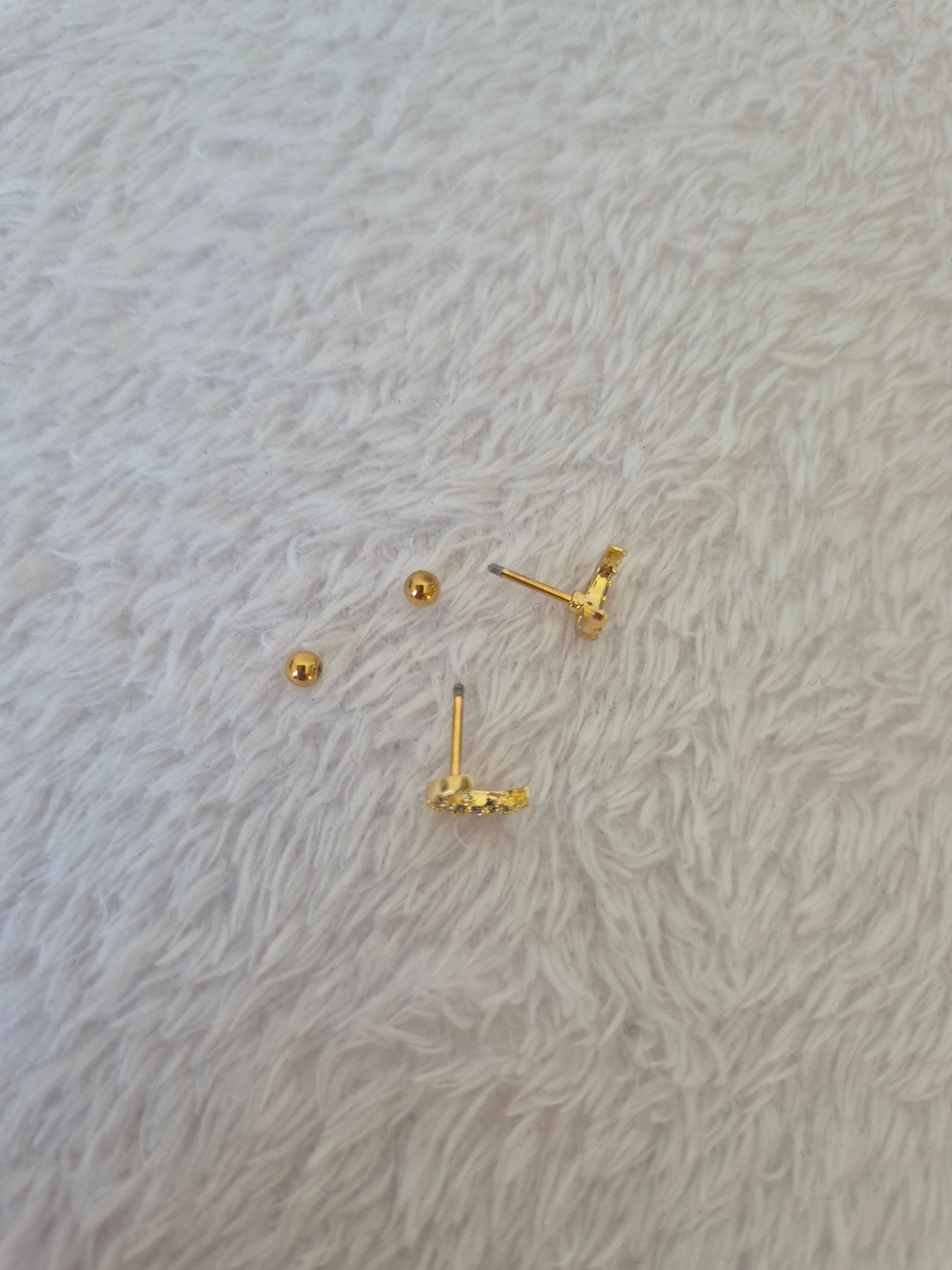 Boucles d'oreilles lunes strass