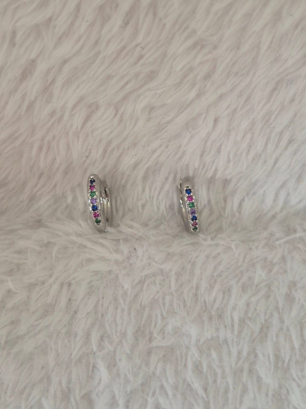 Boucles d'oreilles strass multicolores