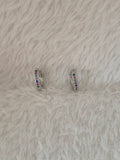 Boucles d'oreilles strass multicolores