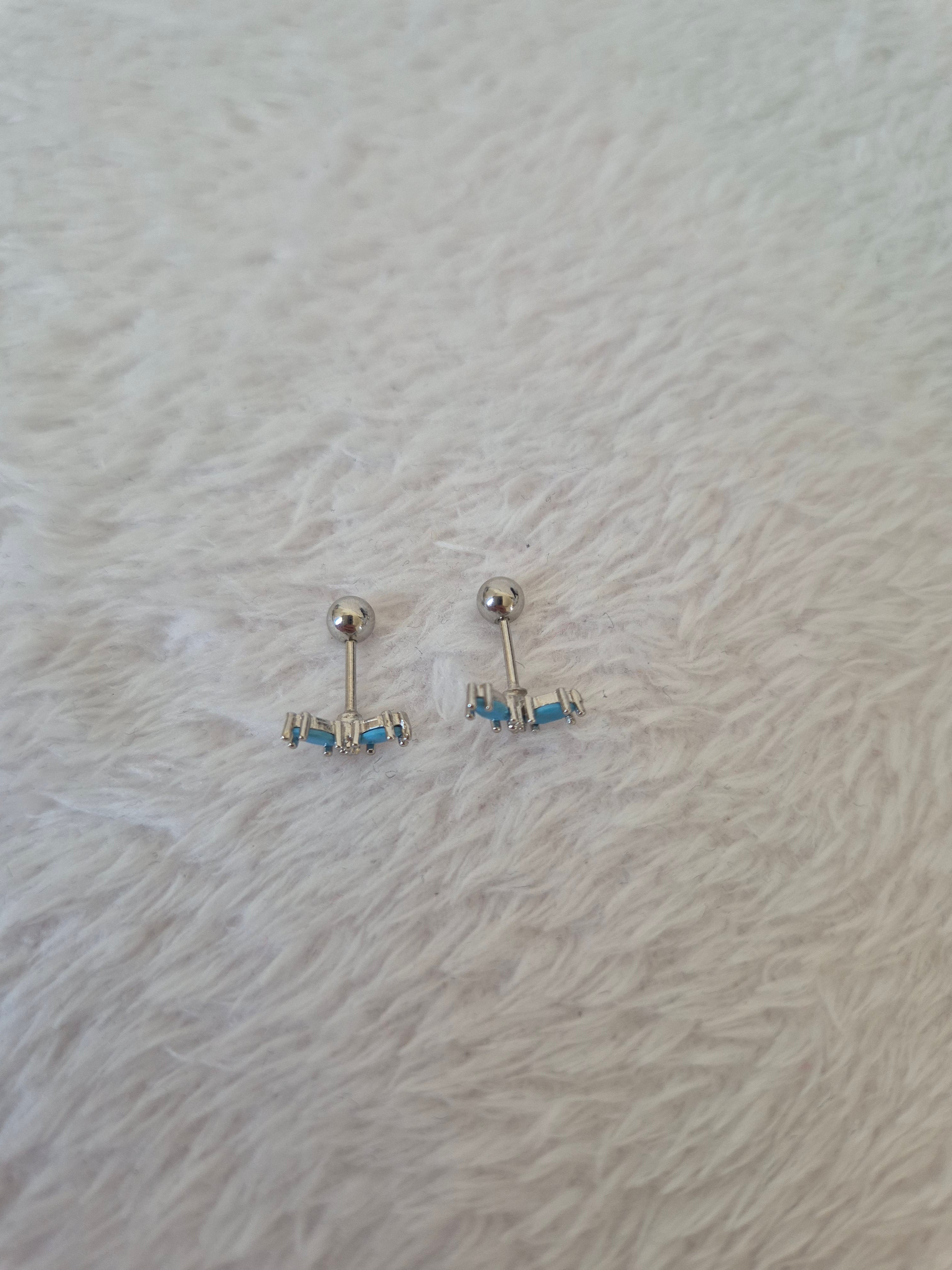 Boucles d'oreilles bleues