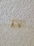 Mini créoles strass violets
