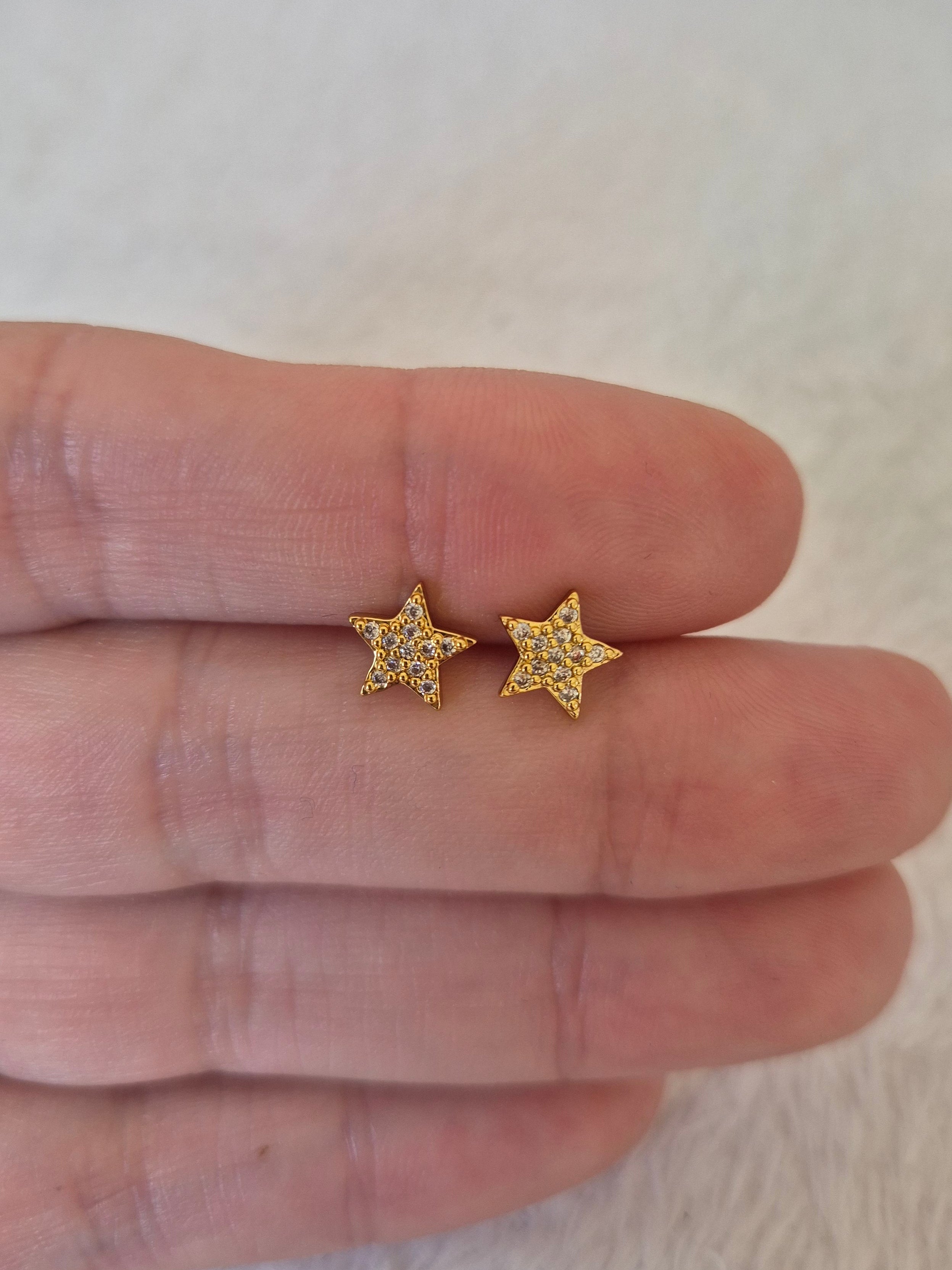 Boucles d'oreilles étoiles strass