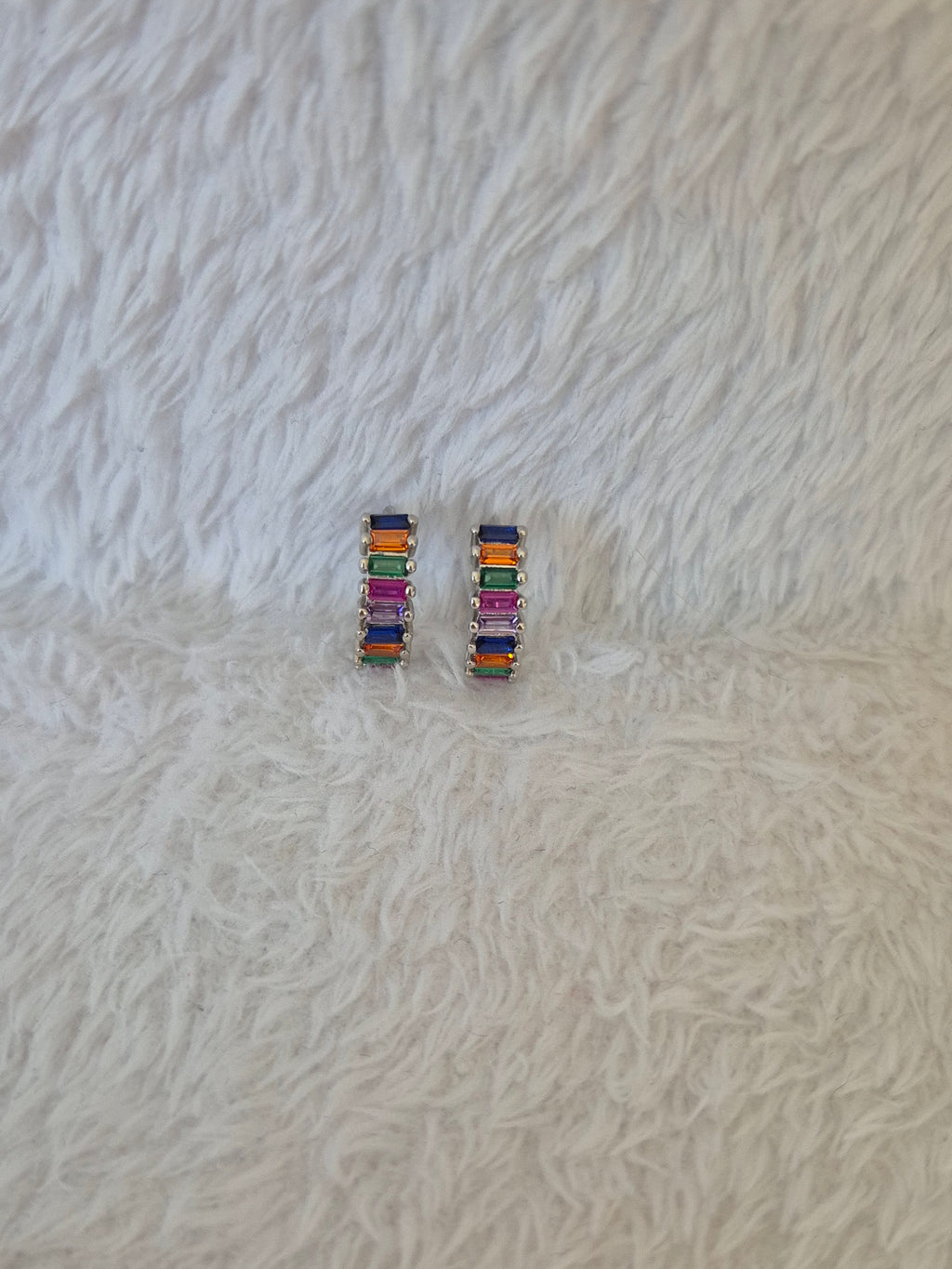 Boucles d'oreilles strass multicolores