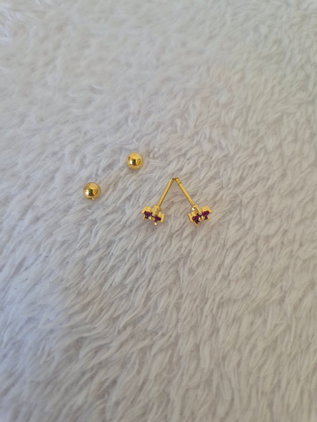Boucles d'oreilles fleurs fuschia