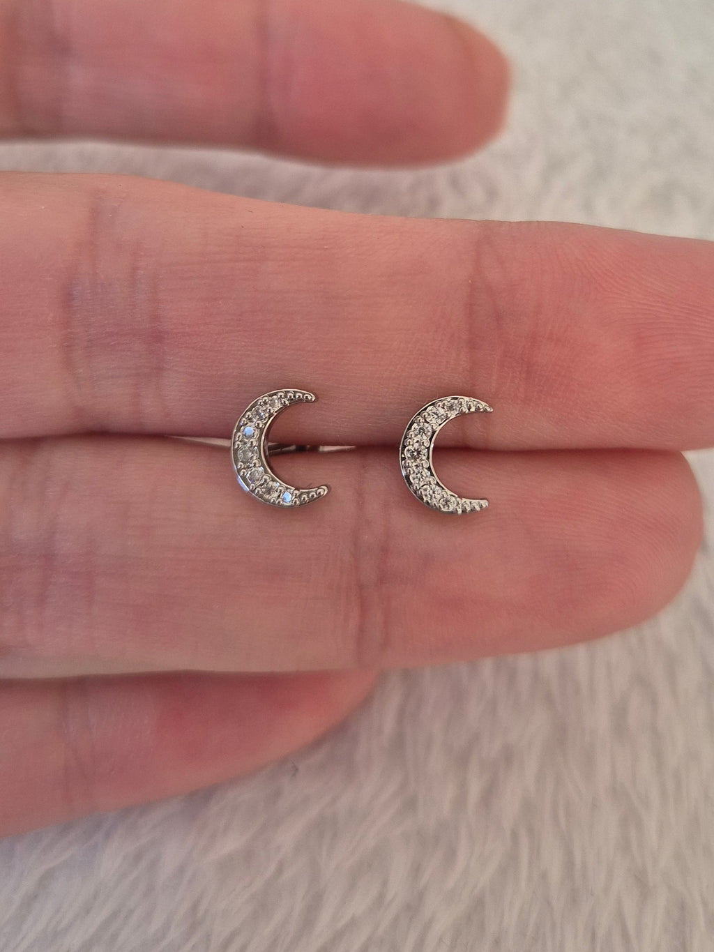 Boucles d'oreilles lunes strass