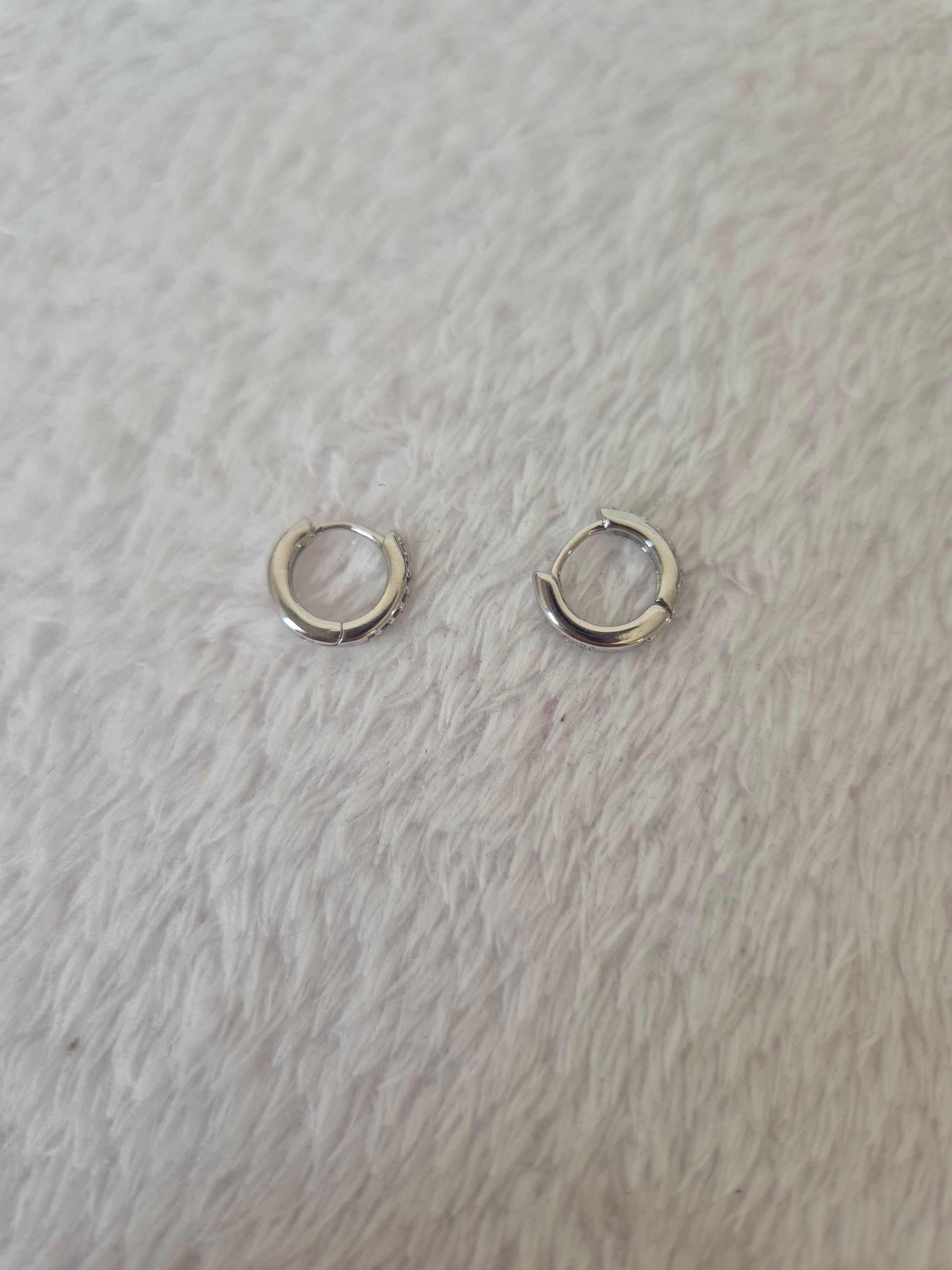 Boucles d'oreilles strass verts