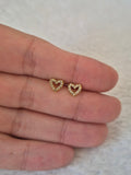 Boucles d'oreilles cœurs strass