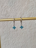 Boucles d'oreilles strass bleus clairs