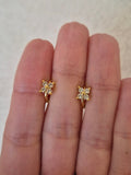 Boucles d'oreilles strass diamants