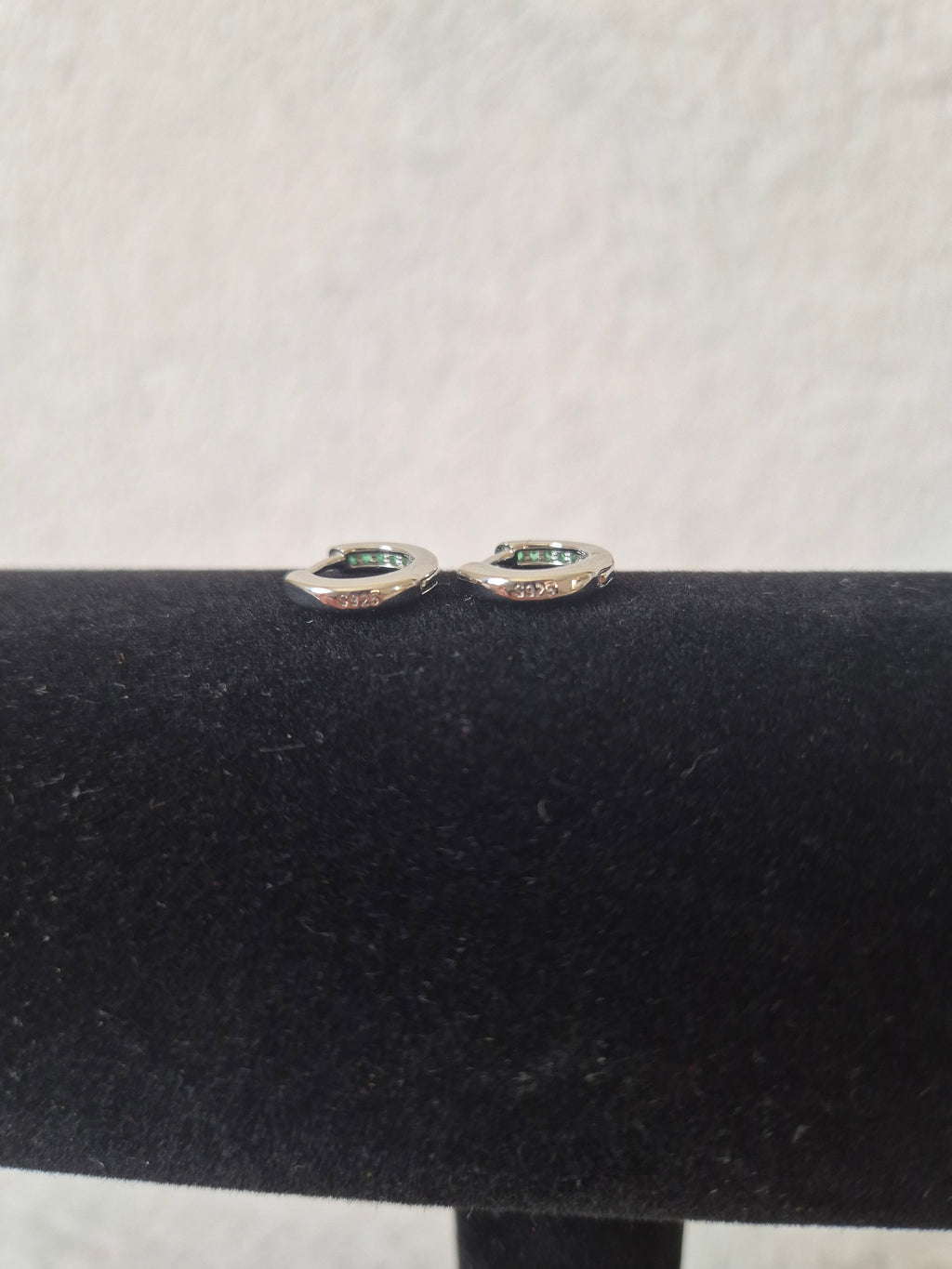 Boucles d'oreilles strass verts